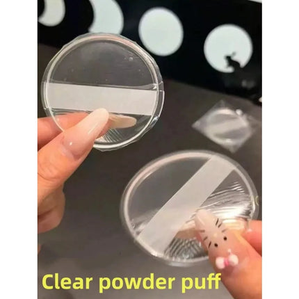 1/2Pcs Silicone Makeup Sponge, Water-Based Crystal Jelly BB Cushion Puff, Transparent Makeup Foundation Sponge, Non-Absorbing