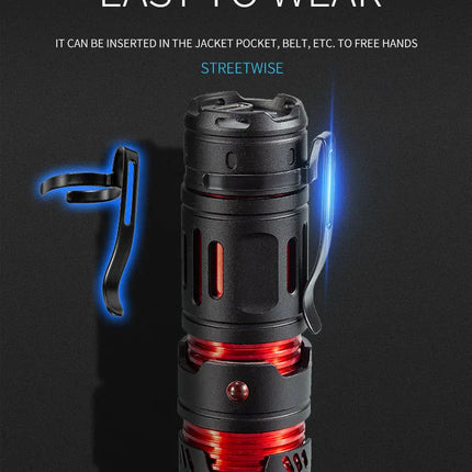 Mini EDC Flashlight Rechargeable Pocket Torch Light Outdoor Camping Fishing Hiking Self Defense Emergency Keychain Flashlights