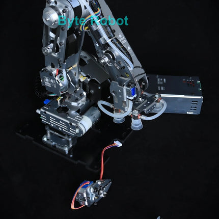 Big Load 4 DOF Metal RobotiArm with Suction Cup Pump Stepper Motor for Arduino Robot DIY Kit Industrial 4 Axis Robot Model Claw