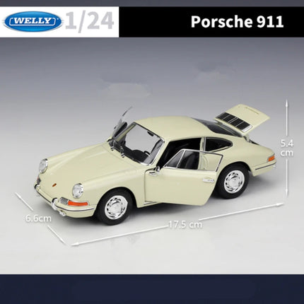WELLY 1:24 1964 Porsche 911 Alloy Classic Sports Car Model Diecasts Metal Vehicles Car Model High Simulation Childrens Toys Gift