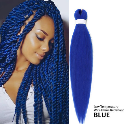 Jumbo Braids Pre Streched Hair Extension Soft Yaki Synthetic Crochet Braiding Box Braids Hair Kanekalon Red Pink For Kids Girls