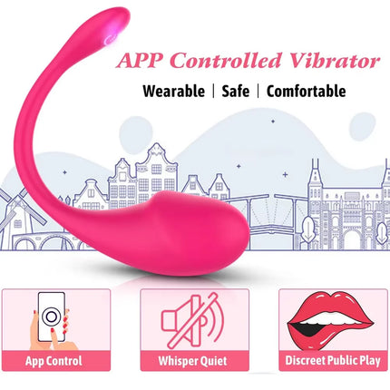 Wireless Vibrating Egg Remote Panties Vibrator App Control G Spot Dildo Vagina Massager Bluetooth Clitoris Sex Toys For Women 18