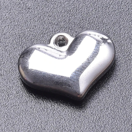 Elegant Love Breloques Stainless Steel Pendants For Jewelry Making Bulk Heart Charm Pendant 5pcs/Lot Materials To Make Bracelets