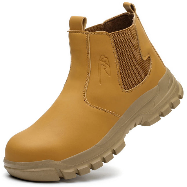Man Safety Shoes Puncture-Proof Work Sneaker Waterproof Work Shoes Steel Toe Shoes Safety Boots Indestructible Shoes Lightweight