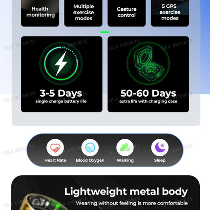 New R09 Smart Ring Men Women with Charging Case,Heart Rate Blood Oxygen,Skin Temperature Monitor,5ATM Waterproof For Android IOS