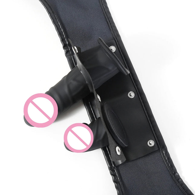 Strap-On Thong with Inner Dildo, Detachable Vaginal Anal Plug Sex, Women Masturbation, Chastity Panties, BDSM Toys
