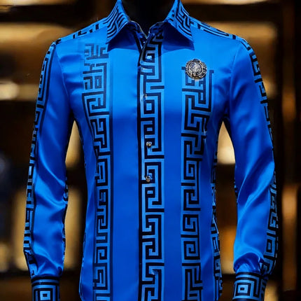 Men's Soft Breathable Long Sleeve Shirt High Definition Printed White Shirt Hawaiian Vacation Outdoor Social Party Mens Clothing