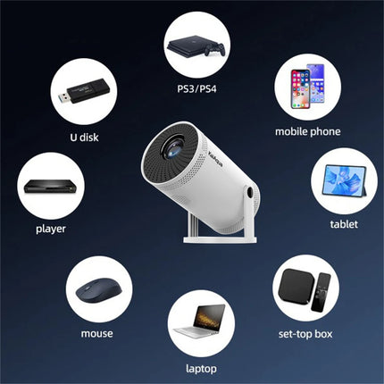 KaiAqua 260 ANSI 4K Projector Decode 1280*720P Video Audio Home Theater AutoFocus 5G  Portable Outdoor Proyectors Beamer