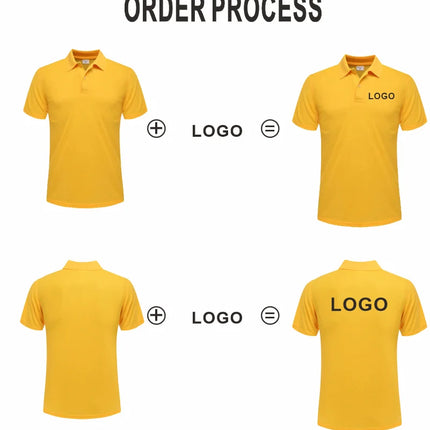 Customized Logo Breathable Polo Shirt Casual Company Group Clothing Lapel Short Sleeve Polo Shirts Work Clothes Print Embroidery
