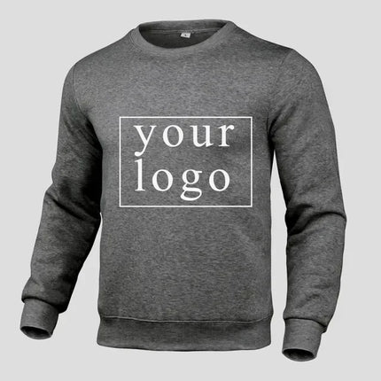 Your Own Design Brand Logo/Picture Personalized Custom Anywhere Men Women DIY Round neck long sleeved pulloverhoodie Fashion New