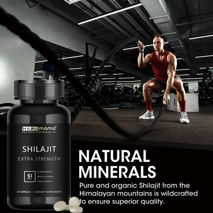 Shilajit Capsule 100% Pure Non-GMo Supports Reproductive Health Natural Energizer