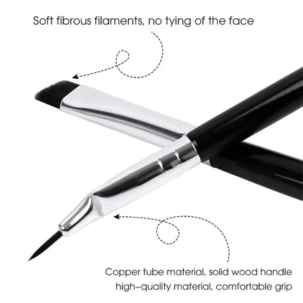 Bent Liner Makeup Brushes Angled Eyeliner Brush Eyeshadow Eye Brow Brushes Tool Fine Eyeliner Brushes Eye Contour Makeup Tool