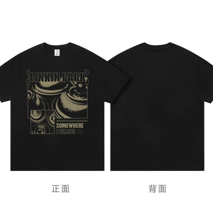 Linkin Park From Zero New Album Tour Peripheral Rock T-shirt Short Sleeve Clothing Fashion Casual Men's Women's Top Tee