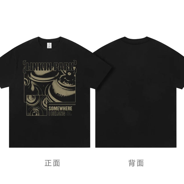 Linkin Park From Zero New Album Tour Peripheral Rock T-shirt Short Sleeve Clothing Fashion Casual Men's Women's Top Tee