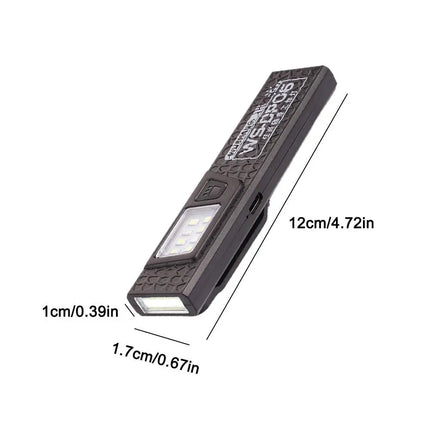 1/2Pcs Mini Portable Rechargeable LED Torch Light Waterproof Work Pocket Flashlight with Magnetic Grip Compact LED Flashlight