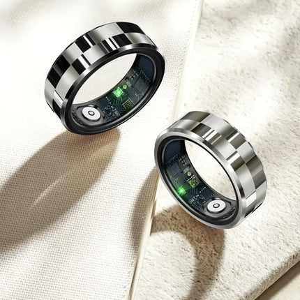 Smart Ring Luxury Fashion Finger Ring Men 5ATM Waterproof Support Swimming Health Tracker Heart Rate Blood Oxygen Monitoring New