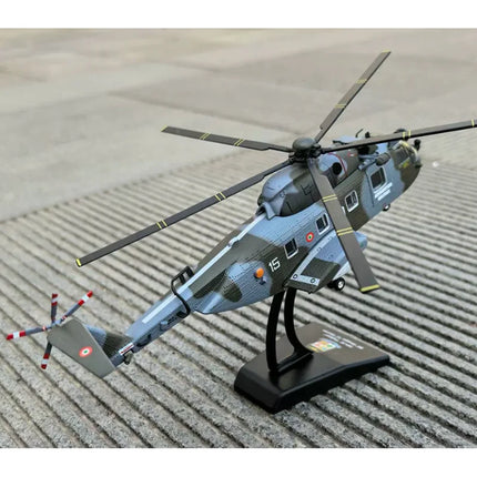 1/100 Scale Italian Sikorsky HH-3F Pelican Long-Range Search And Rescue Helicopter Alloy Aircraft Model Collection Decoration