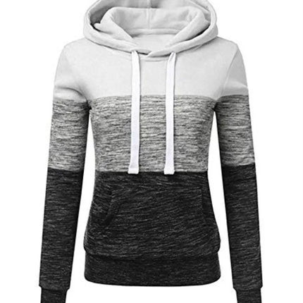 Thickened Fleece Long Sleeve Hoodie Jacket Loose Fit Pure Color Sweatshirt for Women Autumn Winter Polyester Fiber Casual Style