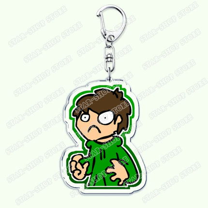 Cartoon Anime Eddsworld Tord Keychain Accessories Bag Comic Ringo Edds Meme Keyrings Jewelry Fans Friends Birthdays Gifts