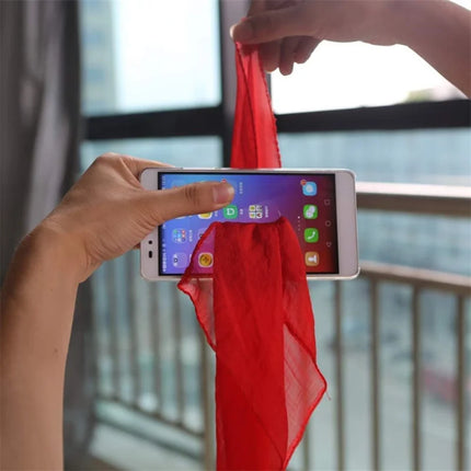 Funny Magic Silk Trick Prop for Beginner Close-Up Phone Penetration Illusion Magician Joke Tool for Party Show Prank Accessories