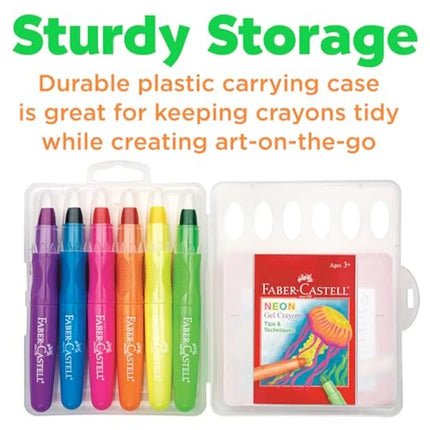 Gel Crayons: Jumbo Drawing Sticks in a Durable Storage Case: Toddler Art Supplies for Coloring, Twistable Crayons for Drawing S