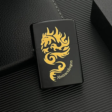Zorro brass kerosene windproof lighter with personalized creativity, ultra-thin square angle smooth kerosene machine