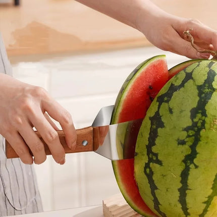 2 in1 Watermelon Slicers Labor-Saving Fruit Cutter with Bottle Opener Stainless Steel Fruit Slicers Novel Kitchen Accessories