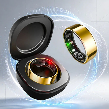 R10 Smart Ring with Charging Case for Men Women, Health and Sleep Monitor, 5ATM Waterproof, Multi-sport Mode, Smartring 2026 New