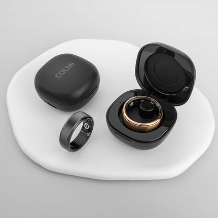 2024 COLMI R03 Smart Ring Men Women, With Charging Case, Battery Life 39 Days, Health Monitor, IP68&5ATM Waterproof, Multi-sport