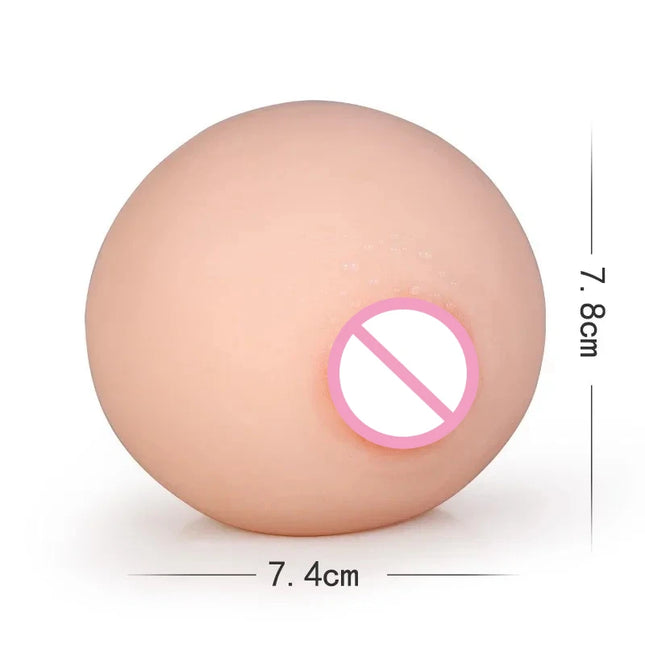 Artificial Chest Fake TPE Breast Toys Men Masturbator Stress Squeeze Ball Soft Toy Pocket Pussy Adult Products