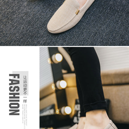 Men Casual Shoes Canvas Slip On Fashion Loafers for Male Luxury Dress Driving Shoes Formal Wedding Party Flats Plus Size