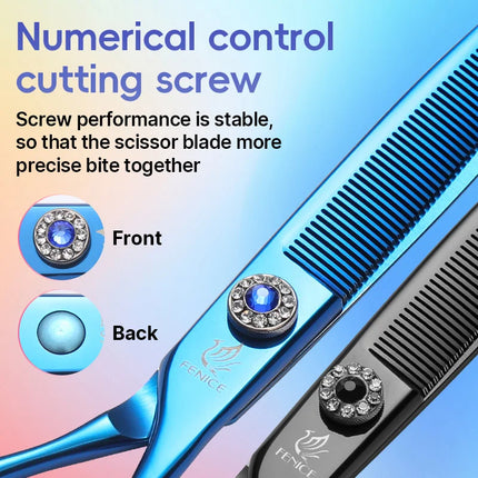 Fenice 6.5/7.0 inch JP440C pet scissors dog grooming scissors thinning scissors shears for animal hair tijeras peluquería canina
