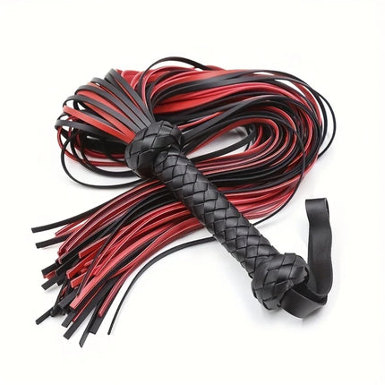 Long Black Genuine Leather Leather Whip for Horse Riding Soft Crop for Equestrian Floggers for Cosplay Costume Stick To Train