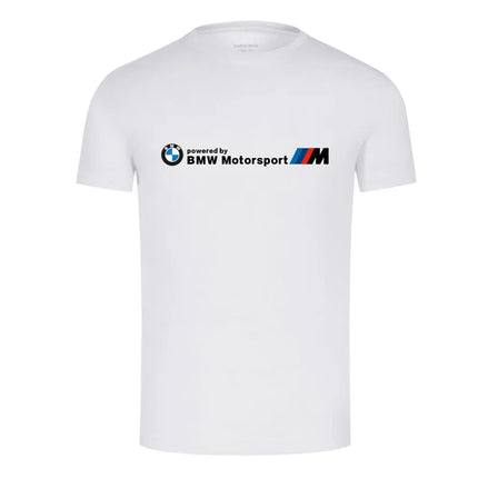 BMW Clothes T-shirt Large Size Polo Crew Neck Short Sleeve Trend Racing Series Men's T-shirt Pure Cotton Streetwear SUMMER
