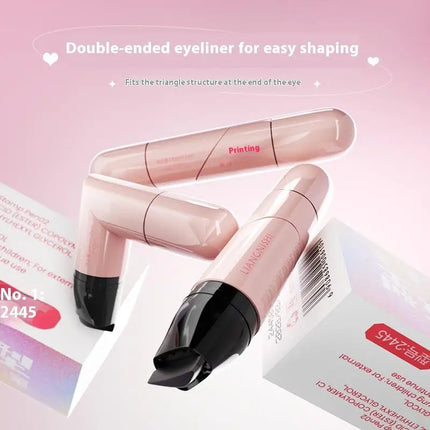 New Double Head Rotatable Eyeliner Stamp Integrated Eyeliner Stamp Precise Outline Signet Long-Lasting Eyeliner Liquid Pen