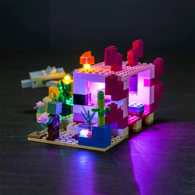 LED Light Kit for Axolotl House Building Set - USB & Battery Powered Lighting