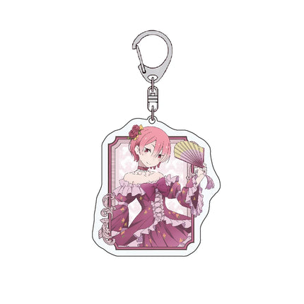 Re:Zero Subaru Natsuki Emilia Rem 6cm Acrylic Stand Keychain Anime Bag Charm Collectible Gift For Fans