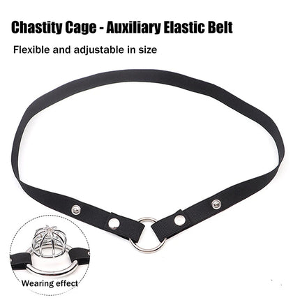 Anti Off Male Chastity Cage Device Adjustable Three Way Elastic Band Auxiliary Belt Sexy Underwear Sex Toy For Men