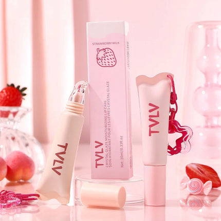 Tvlv Color Lip Gloss Lip Balm Lip Oil Three-In-One |   Autumn and Winter Essential Moisturizing Lip Care, Lip Wrinkle Reduction, Anti-Cracking, and Brightening