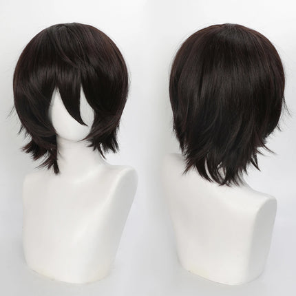 Cospaly Wigs Unisex Anime Wig 12cm/ 4.7 Inch Short Hair Wig Universal Costume Synthetic Wig with Bangs + Cap,for Party Festivals