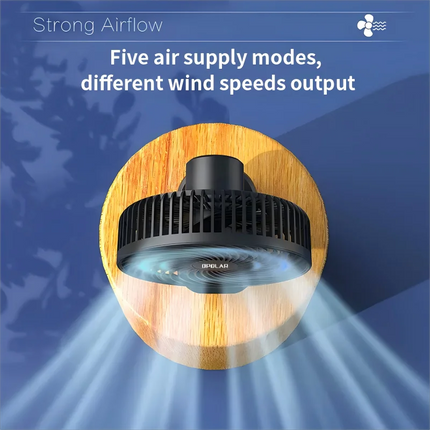OPOLAR Rechargebale 8inch Portable Fan Auto Oscillation Clip Fan with Hook Removable Battery as Mini Power Bank for Home Outdoor