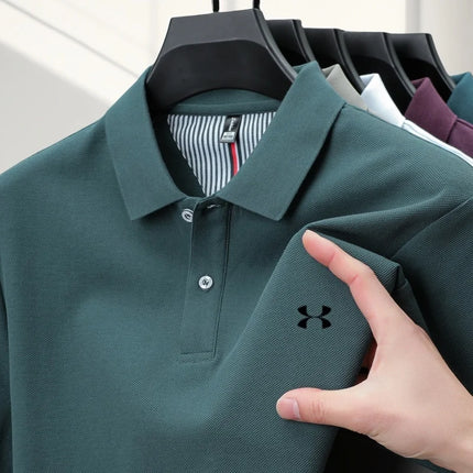 Luxury Men Brand Exquisite Simple Embroidery Hot Selling POLO Shirt Summer New Item 100% Cotton Comfortable Breathable Short Top