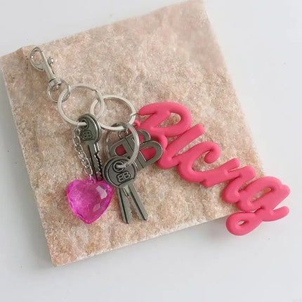 Portable Silicone Letter Bag Charm Keychain Pendant Portable Charm Adds a Touch of Romance Suitable for Any Occasion