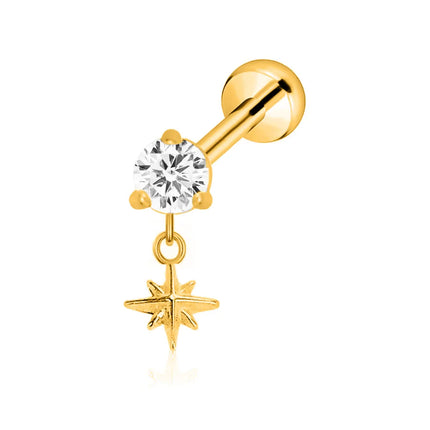 ASTM F136 G23 Titanium Flower Petals Butterfly Labret Threadless Piercing Pin Push in Lip Stud Daith Conch Earring 16G 18G 20G