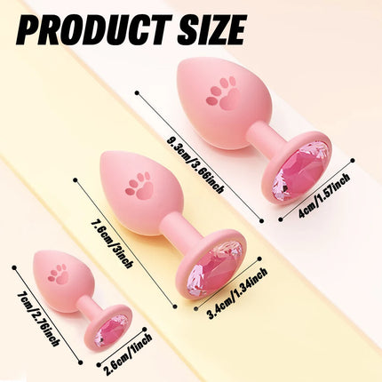 3 Sizes Anal Plug Butt Women Men Silicone Round Shaped Erotic Penetration Anal Bullet Gay anal Masturbator Sex Toy for Adults 18