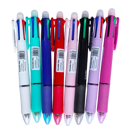 Creative 5 In 1 Erasable Gel Pen 0.7mm Blue Black Red Green Magic Refills 0.5mm Mechanical Pencil Writing Painting Stationery