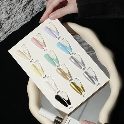 12ml French Nail Polish 12 Colors Long Lasting Quick Drying No Curing Lamp Needed Nail Supplies Varnish for Nails Manicure