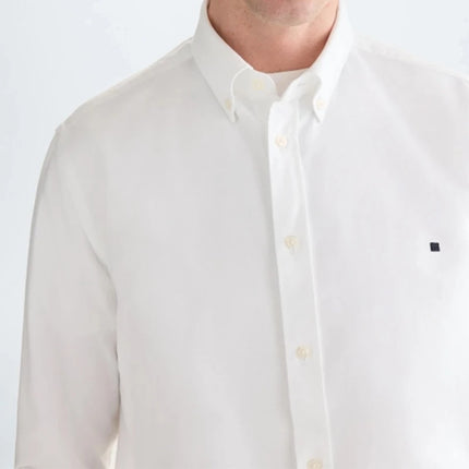 PG Men's button-down shirt  Pure color long style  Casual business formal shirt  Suitable for men's office and daily wear
