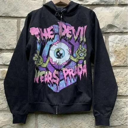Zip Up Hoodies Women Woman Clothes Graphic Sweatshirts Y2k Goth Women's Hoodie Hoodies for Men Halloween Hoody Streetwear Top