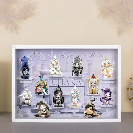 CHAKA Candle Whisper Series Display Box Wooden Acrylic LED Showcase Blind Box Figures 48×8.8×34 cm 13 Preset Slots Hidden Spot